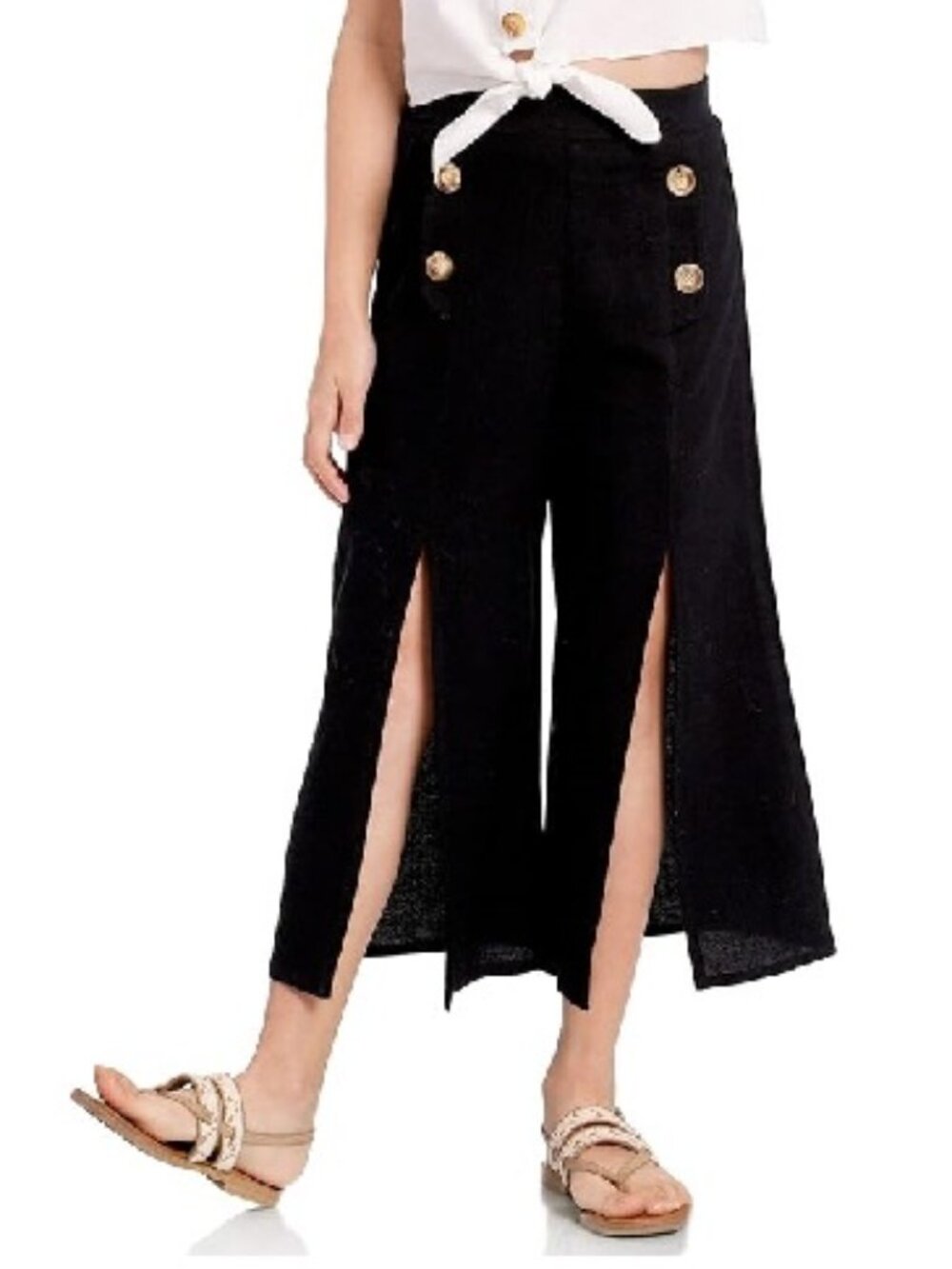 🇨🇦  Truly Me Big Girls High Front Slit Culottes Pants